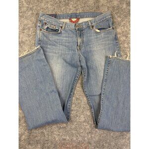 Lucky Brand Sweet N Low Jeans Womens 14/32 Bootcut Mid Rise Stretch Blue Flare